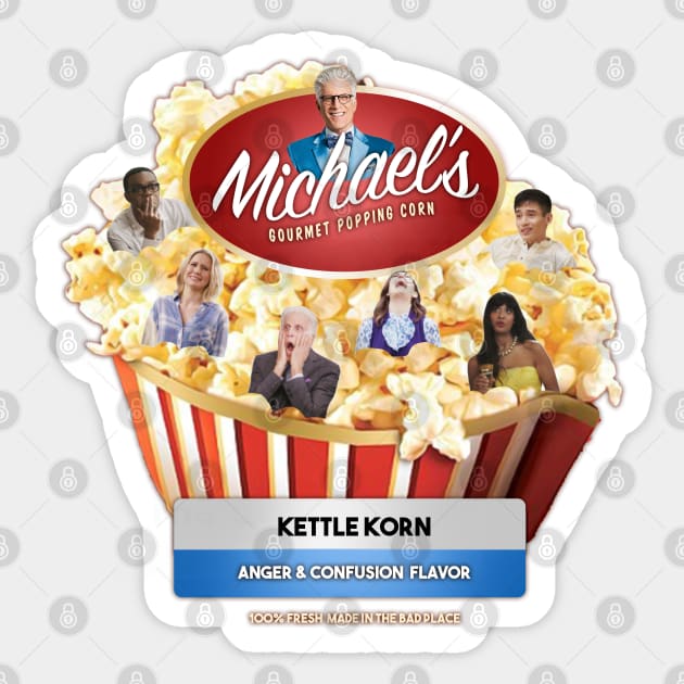 Michael's Gourmet Popcorn Sticker by Sunny Saturated